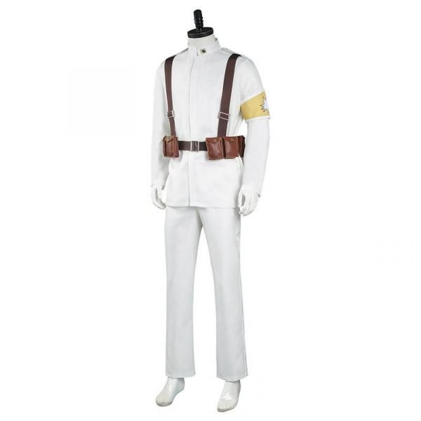 Shingeki No Kyojin S4 Marley Eldian White Uniform Costume