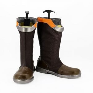 OW Game Hero Tracer Gliding Suit Skin Cosplay Shoes Brown Long Boots