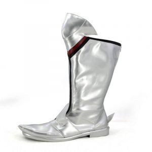 Fate Apocrypha Cosplay Mordred Cosplay Boots Silver Shoes