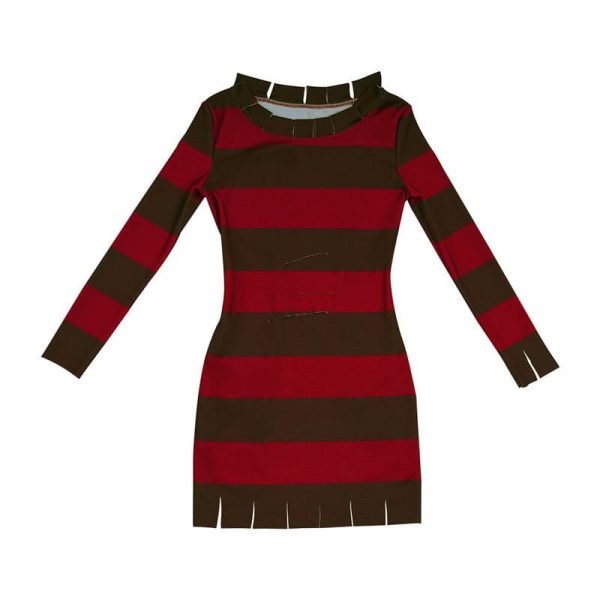 In the stock Anime Nightmare on Elm Street-Ghost Street Sexy Lady Freddie Kruger Dress Cosplay Costume