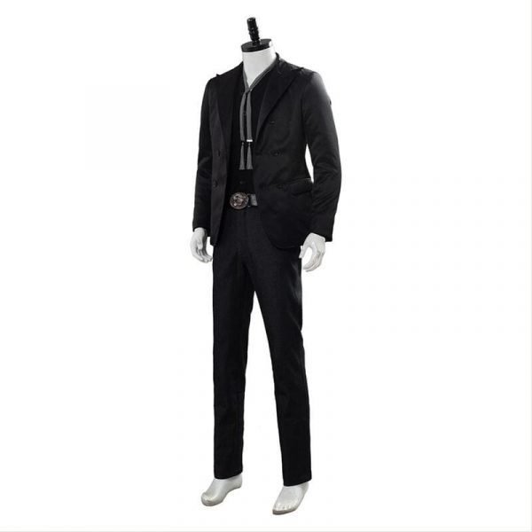 Cosplay Devil Crowley Costume Black Suit Clothes Uniform