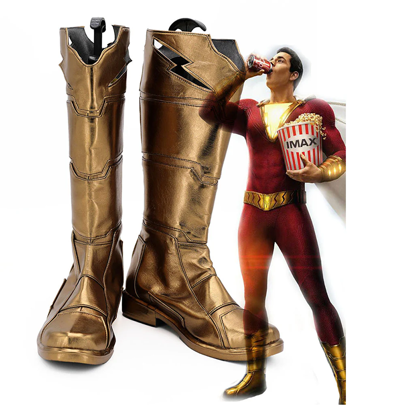 Shazam Cosplay Shoes Billy Batson Captain Marvel Boots Custom Made (3)