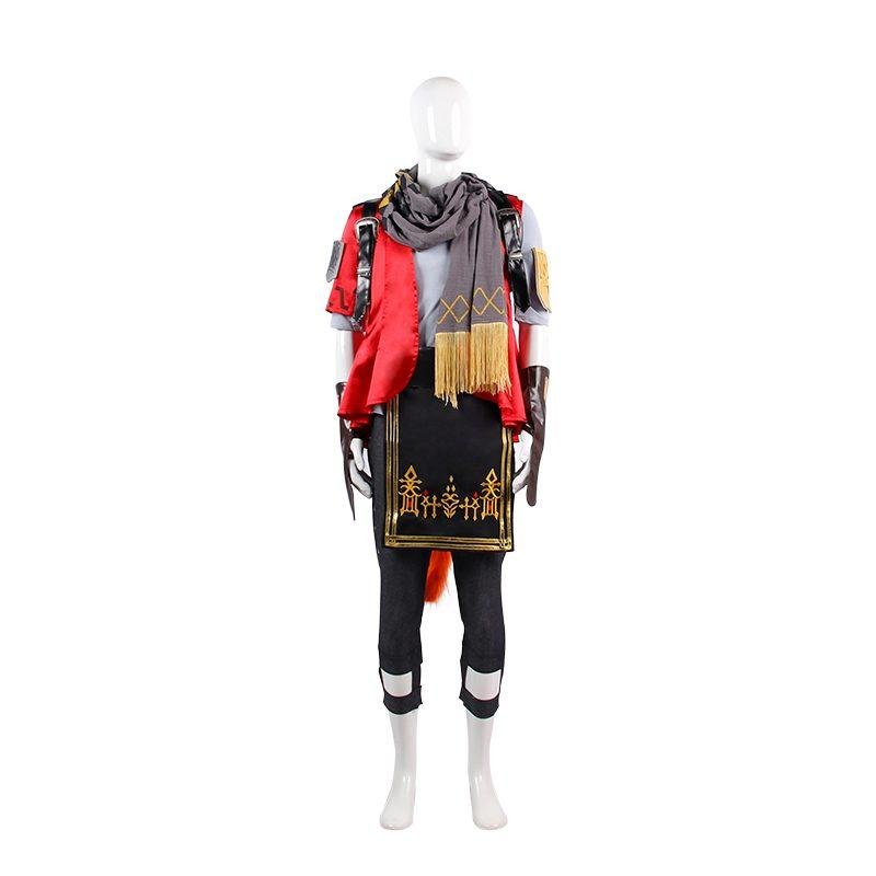 Custom Made Final Fantasy FF14 Gurahattiya Battle Graha Tia Little Red Cat Cosplay Costume