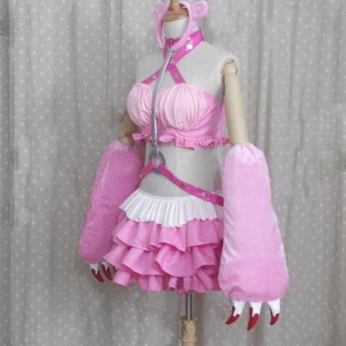 Custom Made Super Sonico Pink Bear Gloomy Racing Gk Ver Cosplay Costume (2)