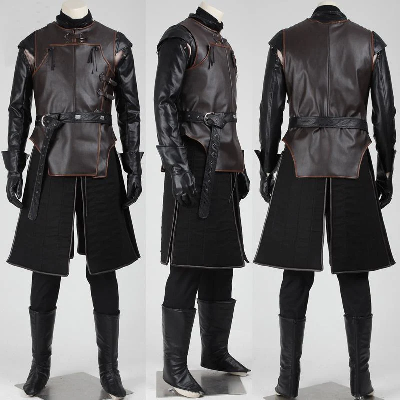 Game of Thrones Jon Snow Cosplay Costume Outfit Full Set (5)