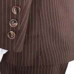 Custom Made The 10th Doctor Outfit Cosplay Costume with Brown Coat and Striped Suit (1)