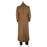 Custom Made The 10th Doctor Outfit Cosplay Costume with Brown Coat and Striped Suit (1)