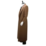Custom Made The 10th Doctor Outfit Cosplay Costume with Brown Coat and Striped Suit (1)