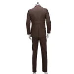 Custom Made The 10th Doctor Outfit Cosplay Costume with Brown Coat and Striped Suit (1)