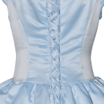 Movie Cinderella Princess Dress Fantasy Cosplay Costume Adult Women Blue Party Dance Dress (5)