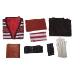 Custom Made One Piece The Clown Buggy Striped Cosplay Outsuits (1)