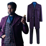 Custom Made Doctor Who Series 12 The Master Coat Sacha Dhawan Outfit Suit Purple (1)