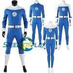 Custom Made Fantastic Four Cosplay Costume First Steps Blue Jumpsuit