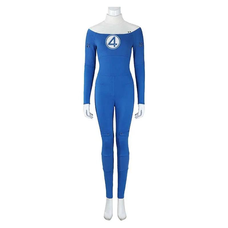 Custom Made Fantastic Four Cosplay Costume First Steps Blue Jumpsuit (9)