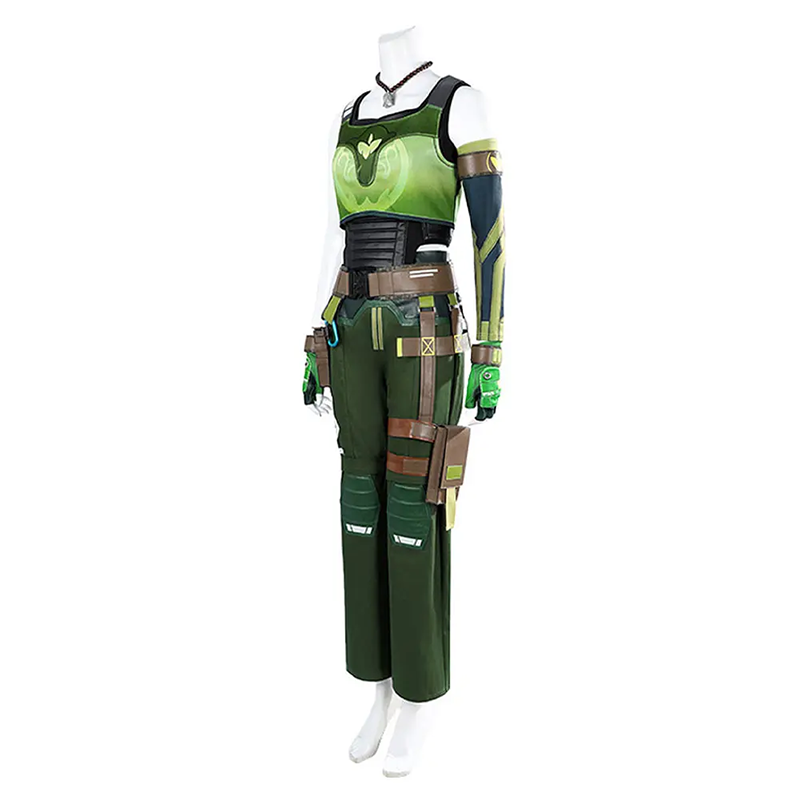 Game Green Valorant Skye Cosplay Costume (1)