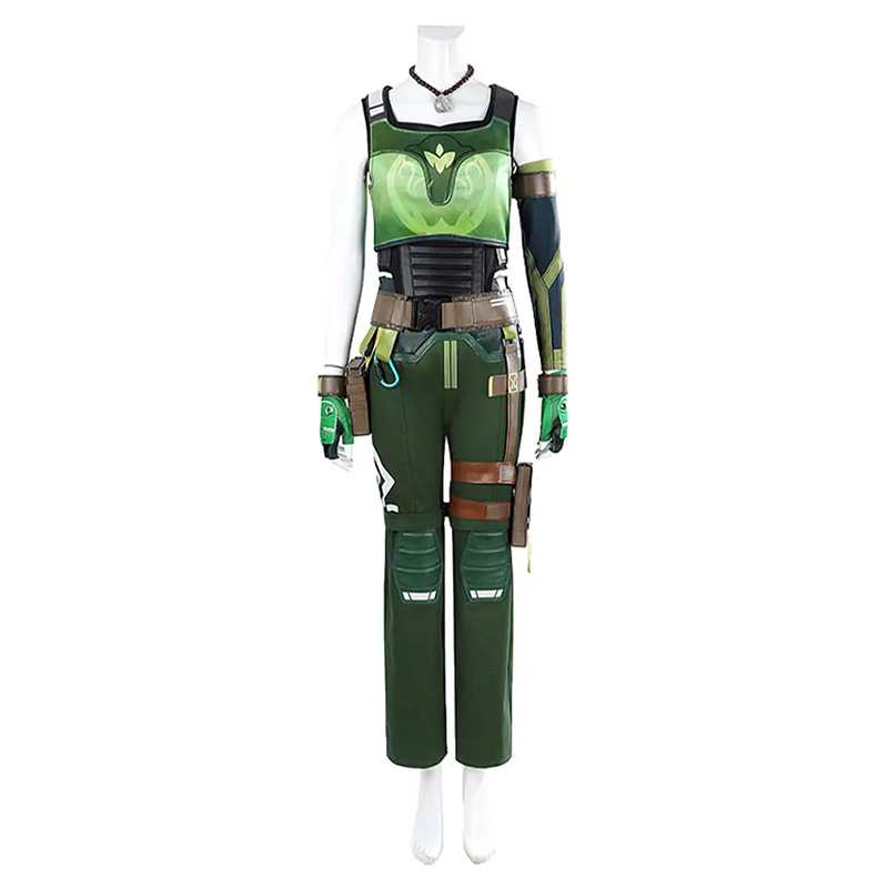 Game Green Valorant Skye Cosplay Costume