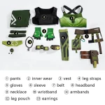 Game Green Valorant Skye Cosplay Costume (2)