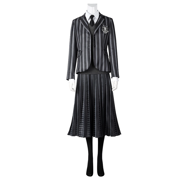 Addams Cosplay Costume Wednesday Season 2 Nevermore Academy Uniform (2)