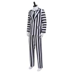 Custom Made Beetlejuice Adam Costume Adam Maitland Cosplay Adam Black and White Stripes Suit (2)
