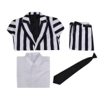 Custom Made Beetlejuice Adam Costume Adam Maitland Cosplay Adam Black and White Stripes Suit (2)