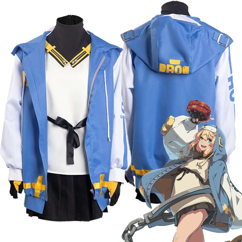 Custom Made Game Guilty Gear Bridget Cosplay Costume Adult Women Uniform (11)