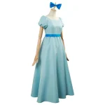 Neverland Peter Pan Wendy Dress Cosplay Costume Blue (1)