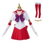 Anime Sailor Moon Hino Rei Cosplay Dress (1)