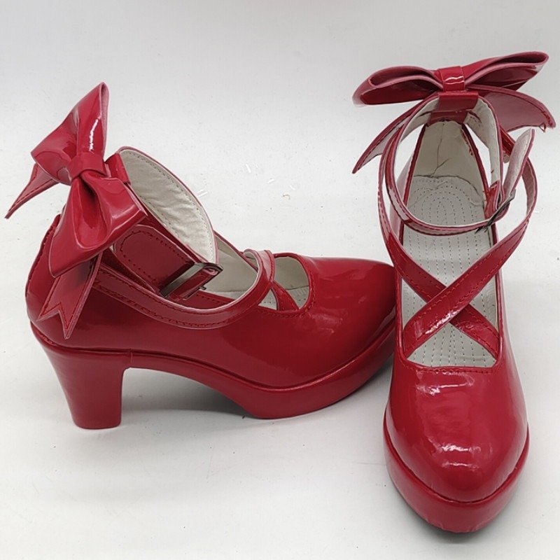Custom Puella Magi Madoka Magica Kaname Madoka Cosplay Shoes (4)