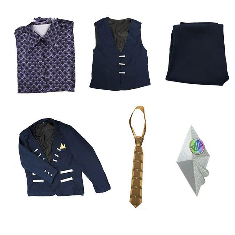 Pokemon Legends ZA Philippe Blue Suit Cosplay Costume (5)