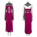 Cosplay Costume Mileena Mortal Kombat 2 Gown Dress (1)