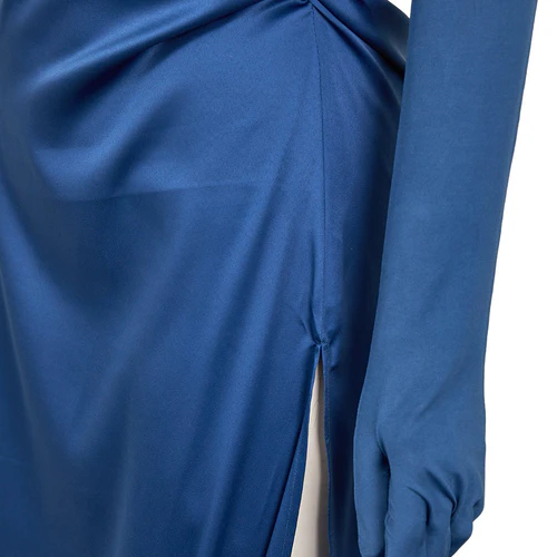 Custom Made Dispatch Blonde Blazer Mandy Blue Gown Outfit (7)