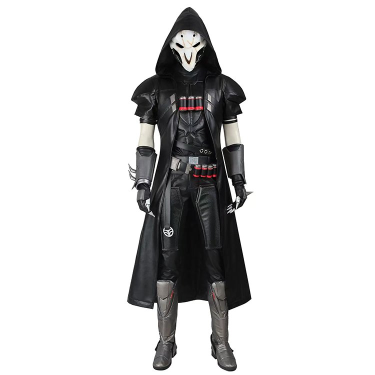 Game Overwatch OW Reaper Gabriel Reyes Cosplay Costume (1)