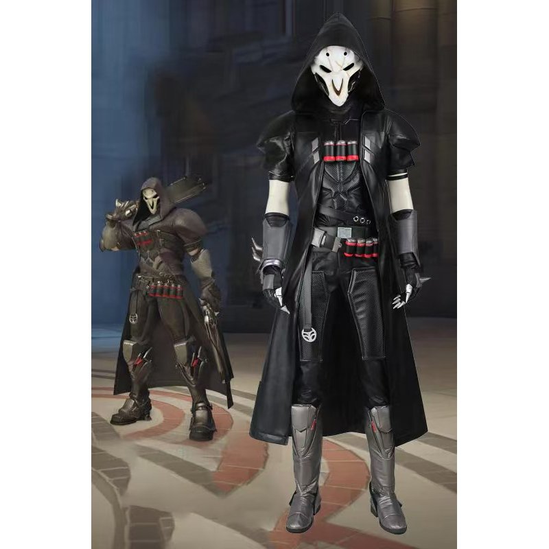 Game Overwatch OW Reaper Gabriel Reyes Cosplay Costume