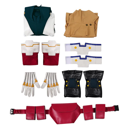Midoriya Izuku Jumpsuit Green Cosplay Costume (5)
