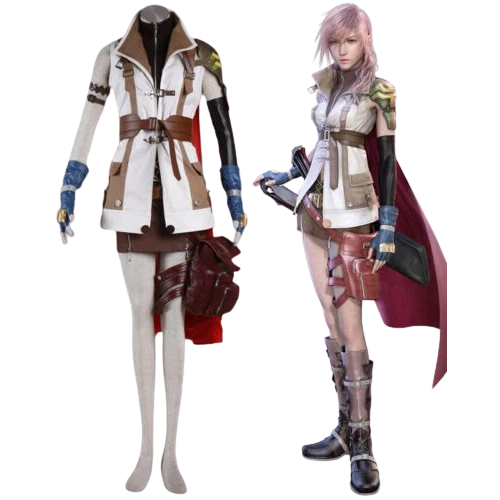 XIII FF13 Lightning Eclair Farron Cosplay Costumes