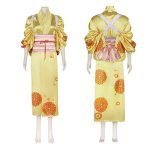 Custom Made One Piece ワンピース OKIKU Cosplay Kimono Yellow Costume