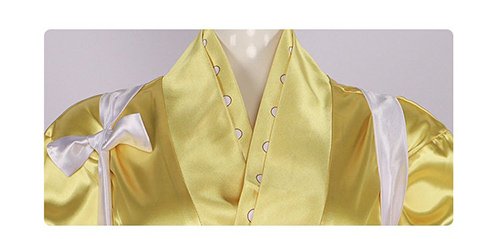 Custom Made One Piece ワンピース OKIKU Cosplay Kimono Yellow Costume (5)