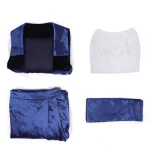 Custom Made Titanic Rose Blue Velvet Gown Dress Outfit (1)