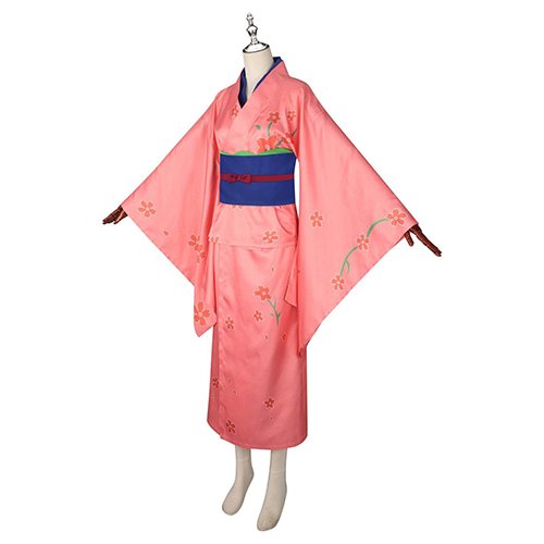 Gintamaしむら たえ Shimura Tae Cosplay Kimono Costume (2)