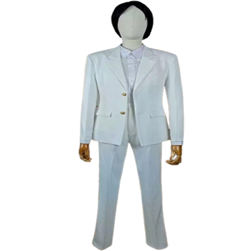 White Suit Set Anime Ouran White Cosplay Costume (3)