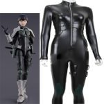 Anime Kaiju No.8 Kafka Hibino Bodysuit Black Leather (1)