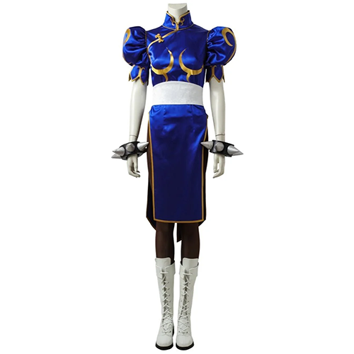 Street Fighter V Chun Li Cosplay Costume Blue