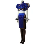 Street Fighter V Chun Li Cosplay Costume Blue (1)