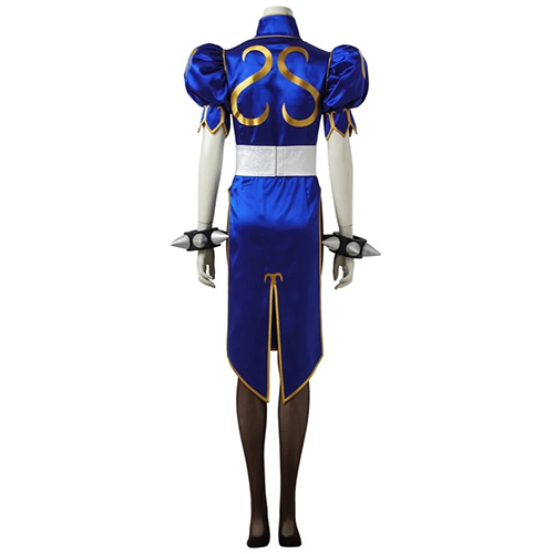Street Fighter V Chun Li Cosplay Costume Blue (6)