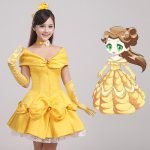 Beauty and The Beast Princess Belle Short Dress Costumes (1)