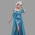 Frozen Elsa Snow Queen Princess Elsa Dress Costume (1)
