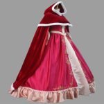 Princess Belle Dress Cape Set Christmas Dresses (1)