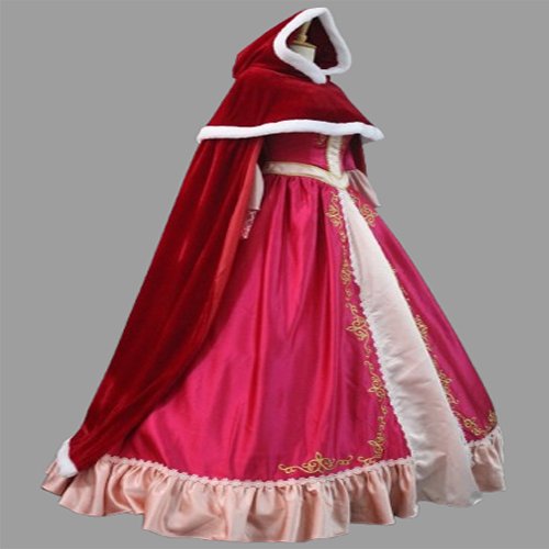 Princess Belle Dress Cape Set Christmas Dresses (2)