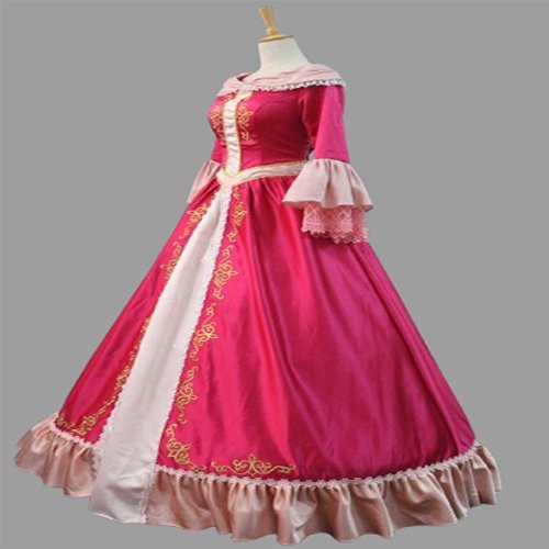 Princess Belle Dress Cape Set Christmas Dresses (5)